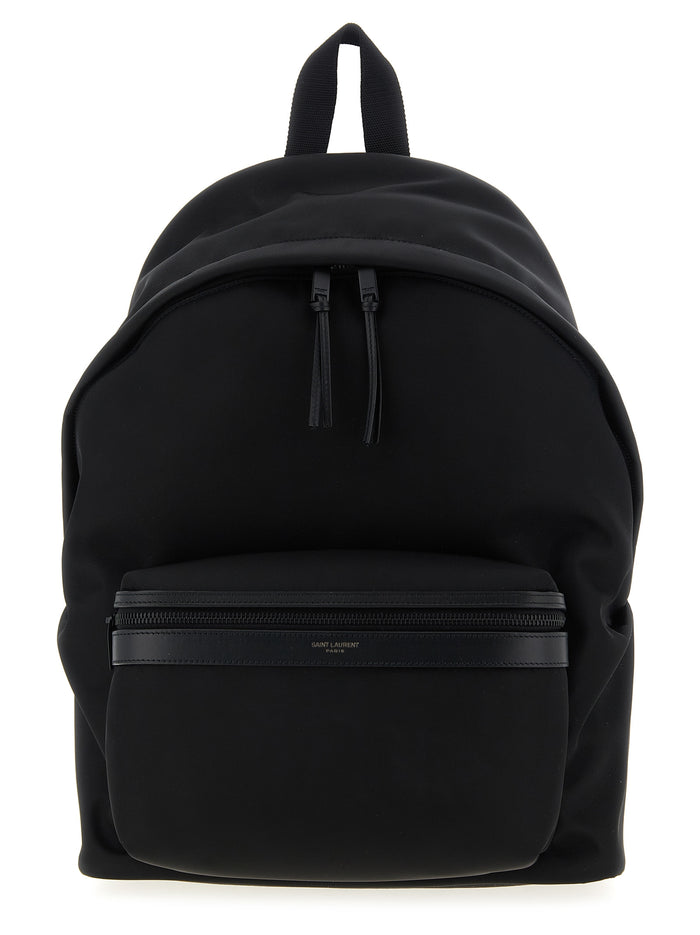 Saint Laurent 100% polyamide backpack in black