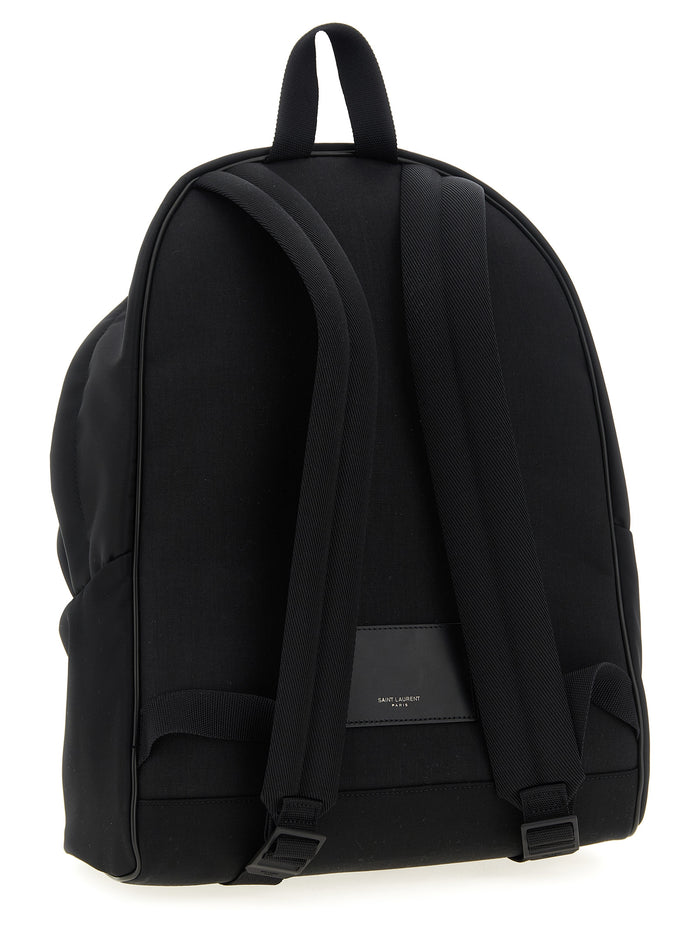 Saint Laurent 100% polyamide backpack in black — view 2