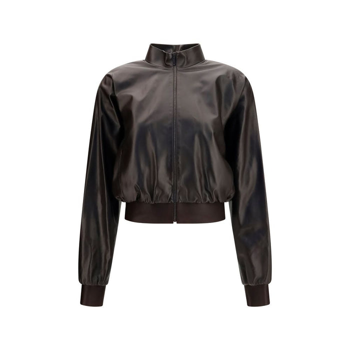 Gucci 100% Lamb Nappa Leather bomber jacket in brown