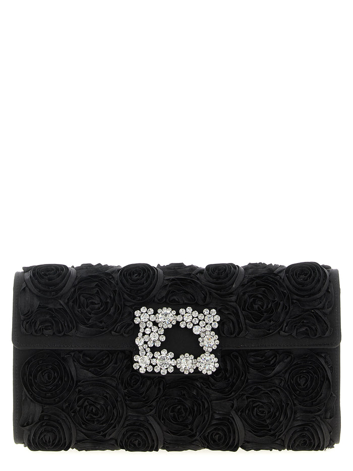 Black Viscose Clutch Bag