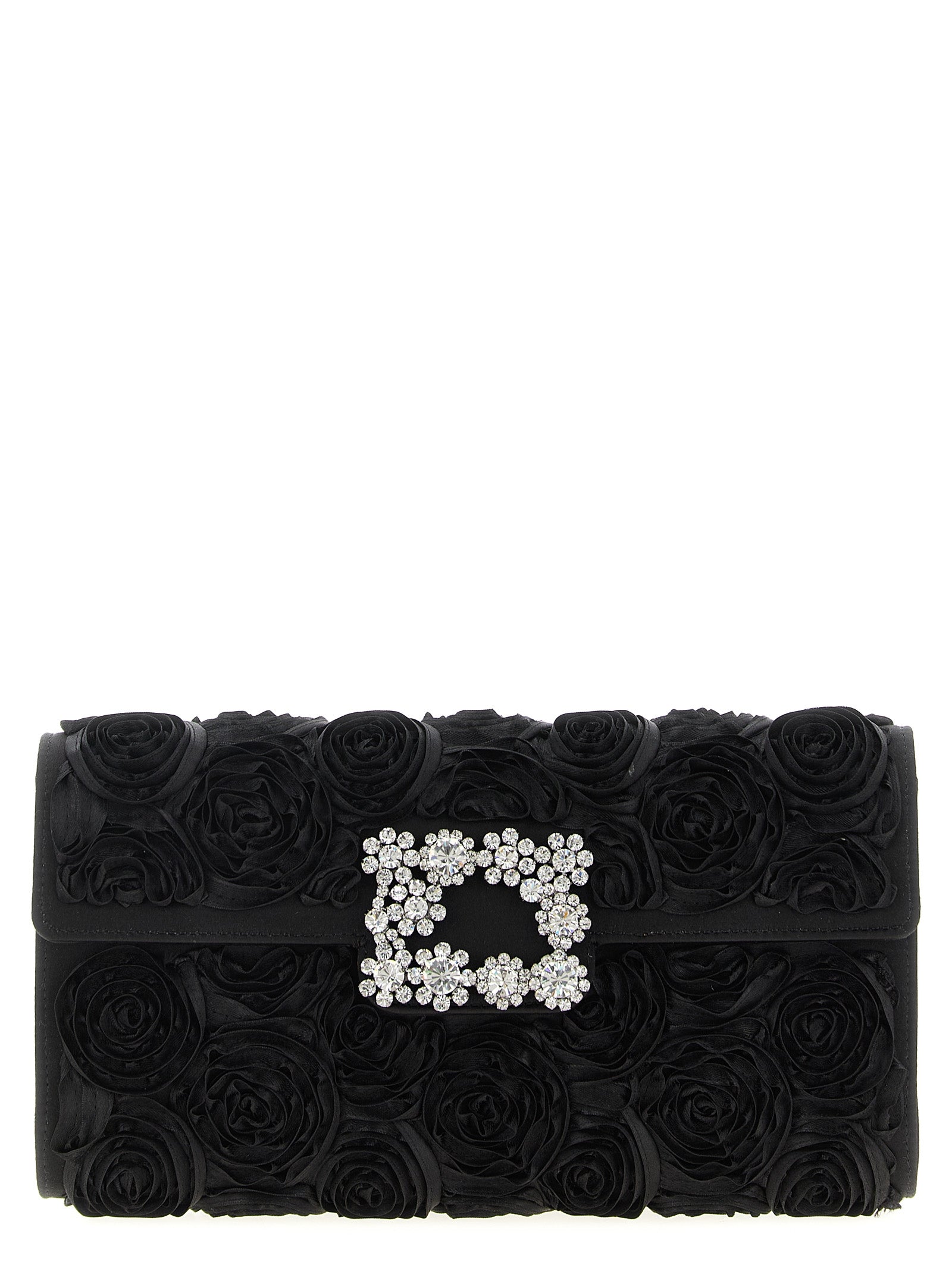 Roger Vivier 67% Viscose clutch in black