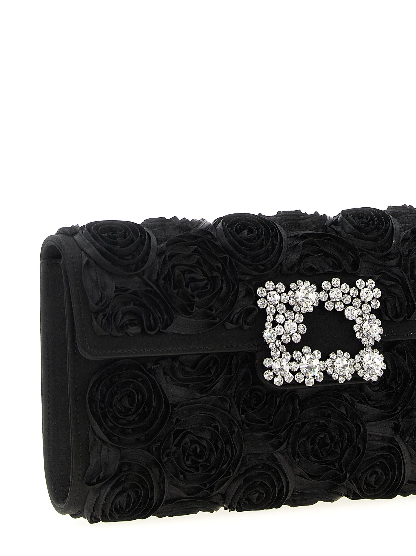Roger Vivier 67% Viscose clutch in black — view 3