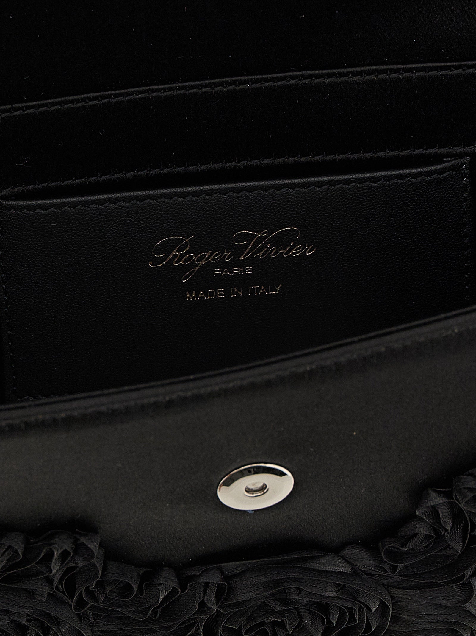 Roger Vivier 67% Viscose clutch in black — view 4