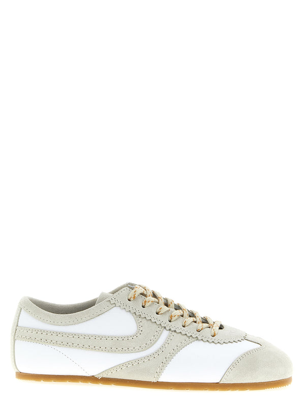 Dries Van Noten 100% Calfskin Leather sneaker in gray