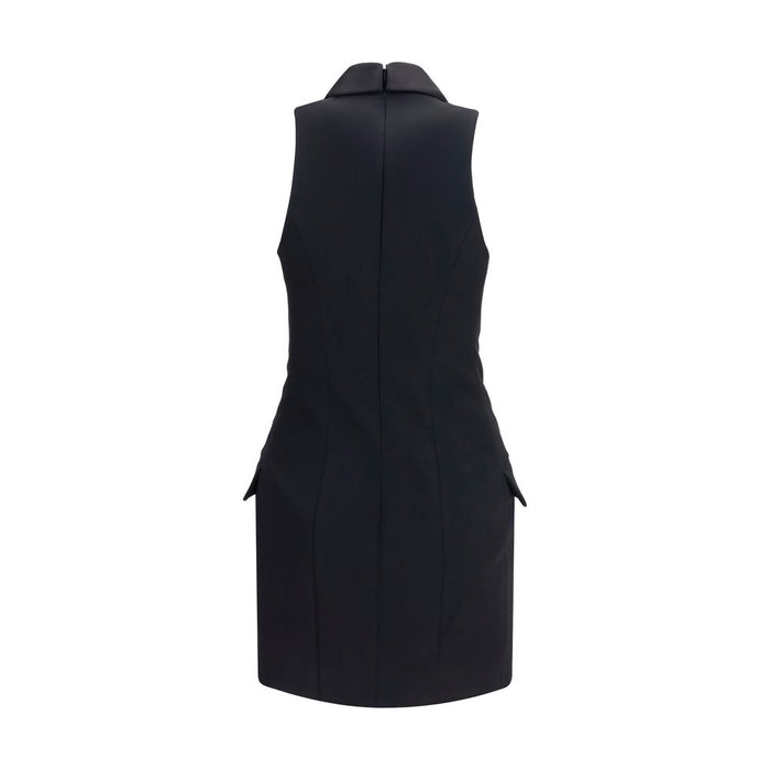 Balmain 100% Merino Wool Ovis Aries dress in black — view 2