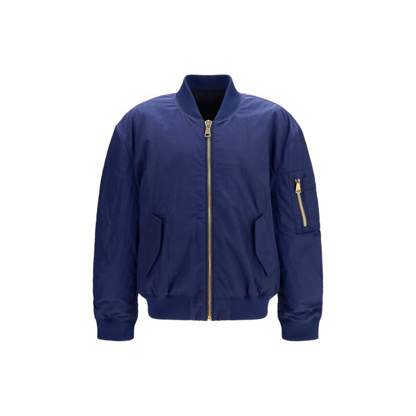 Balmain 100% Polyamide bomber jacket in navy