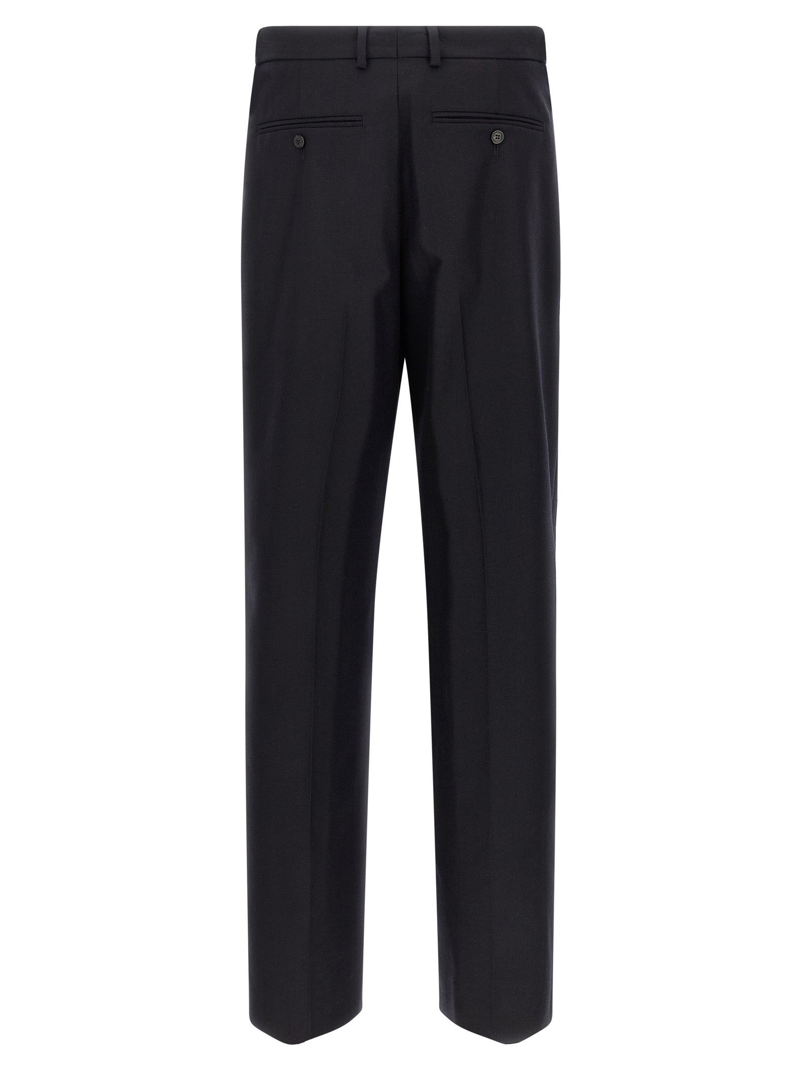Dries Van Noten 100% wool trousers in black — view 2