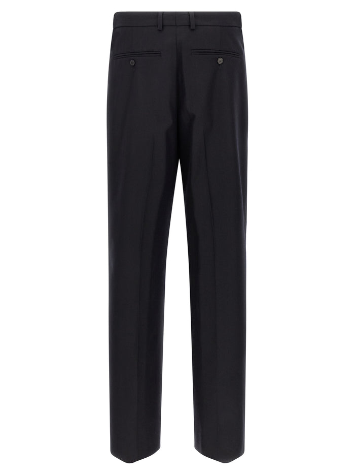 Dries Van Noten 100% wool trousers in black — view 2