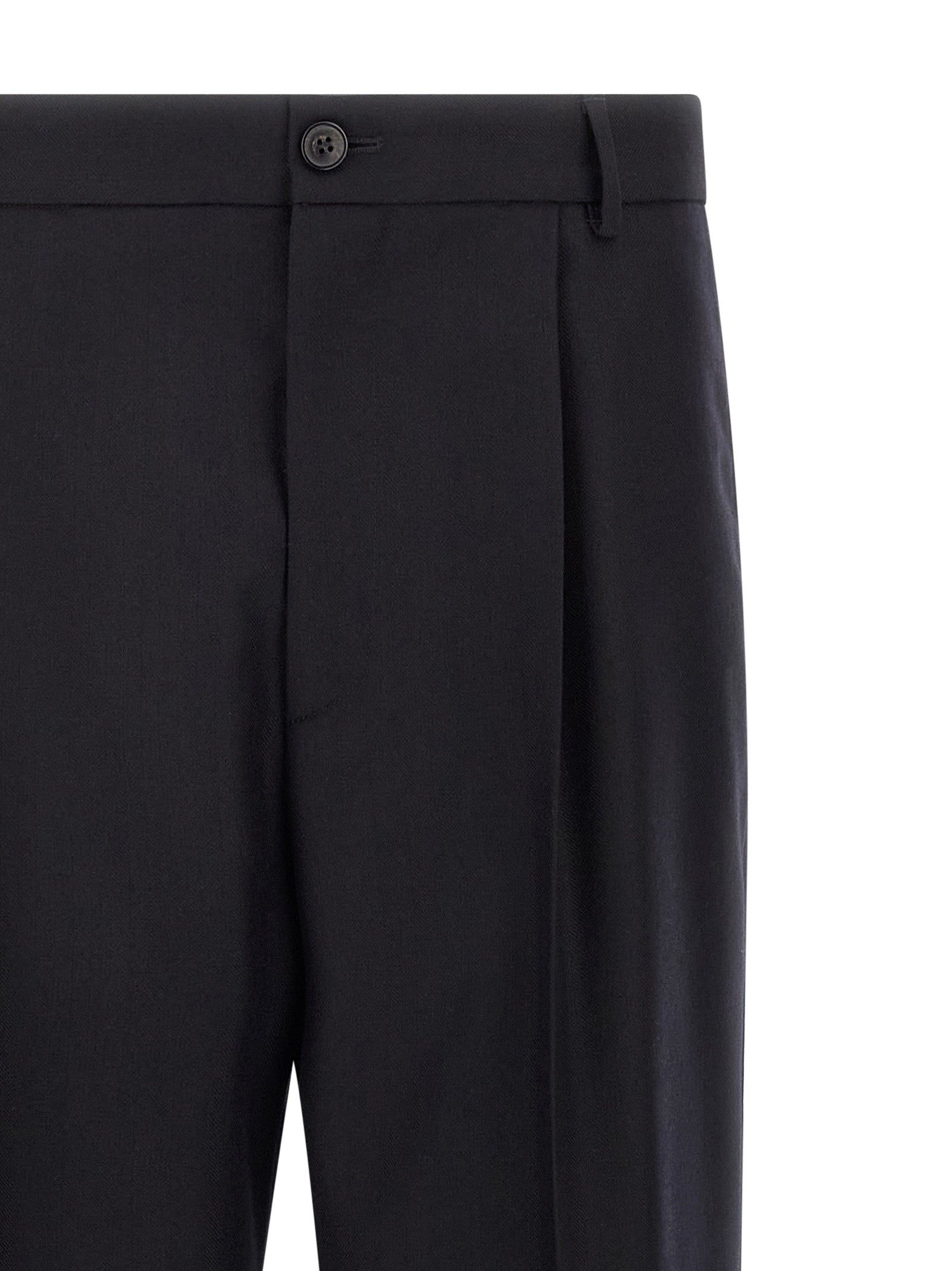 Dries Van Noten 100% wool trousers in black — view 3