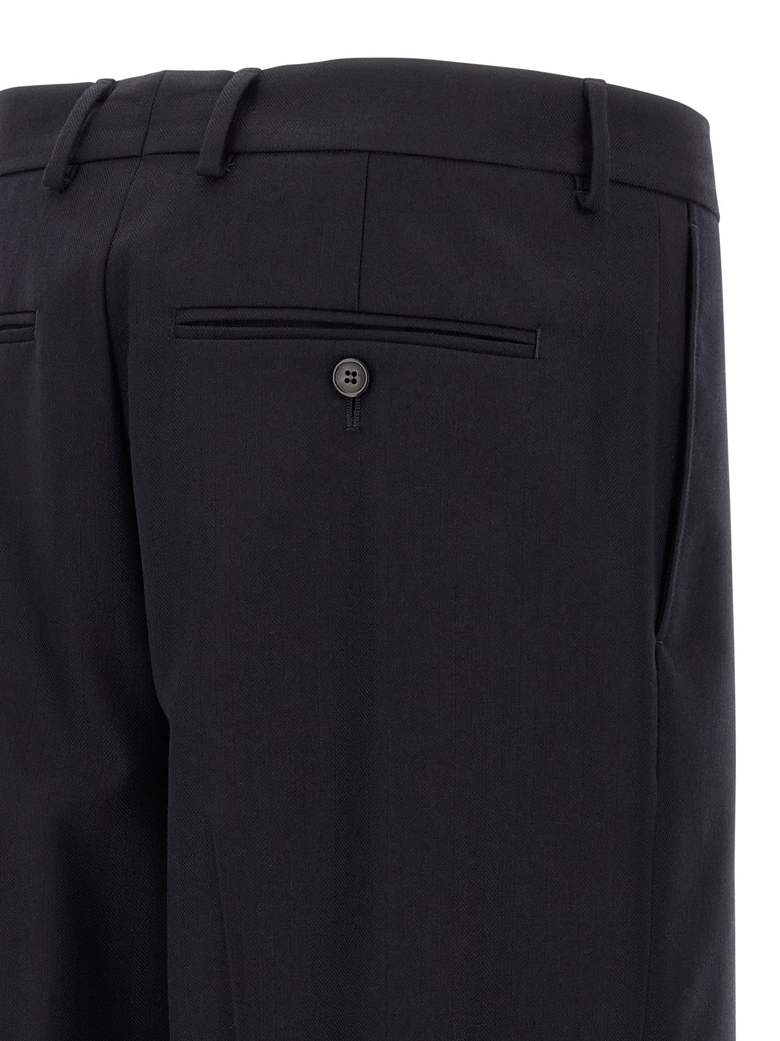 Dries Van Noten 100% wool trousers in black — view 4