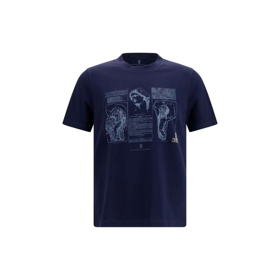 Brunello Cucinelli 100% Cotton t-shirt in navy
