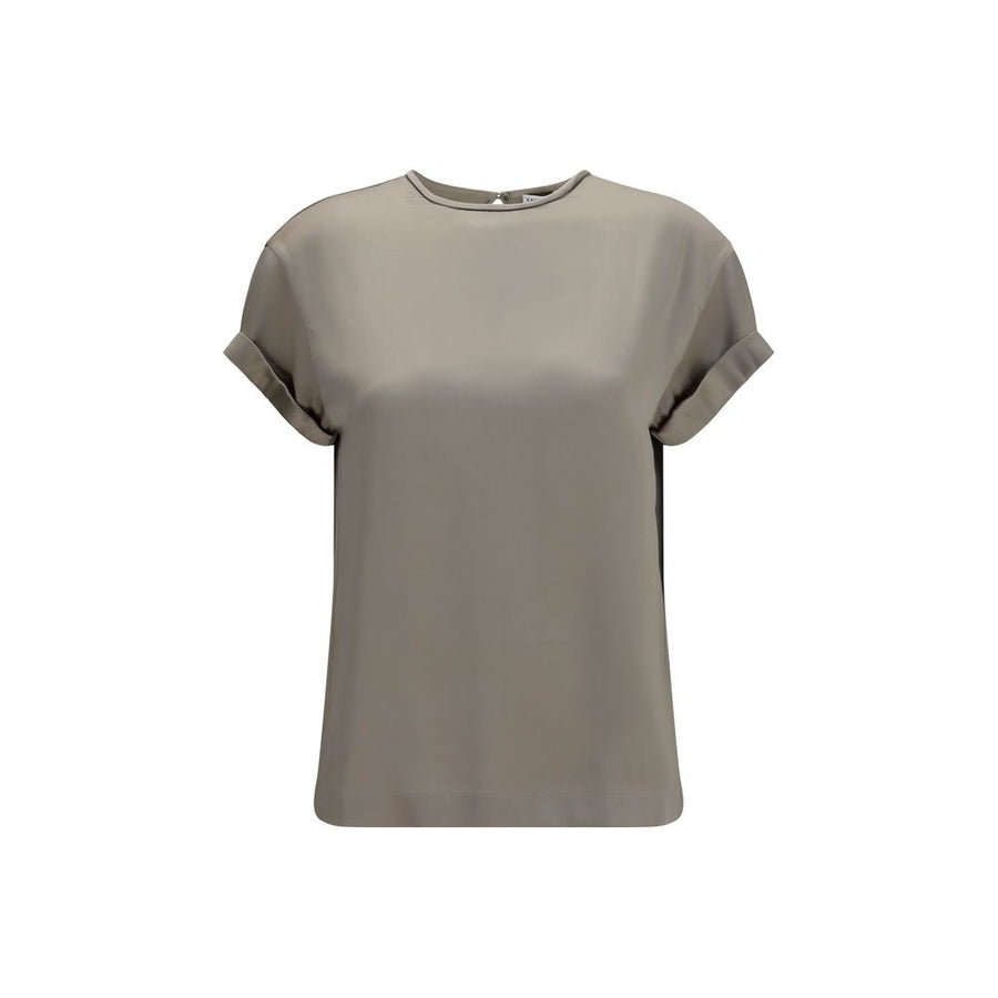 Brunello Cucinelli 96% Silk blouse in beige