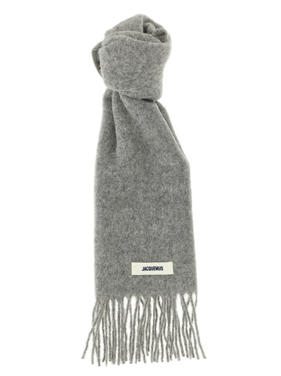 Jacquemus 28% Alpaca scarf in gray