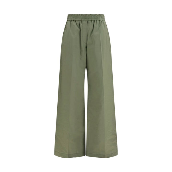 Brunello Cucinelli 75% Cotton trousers in green