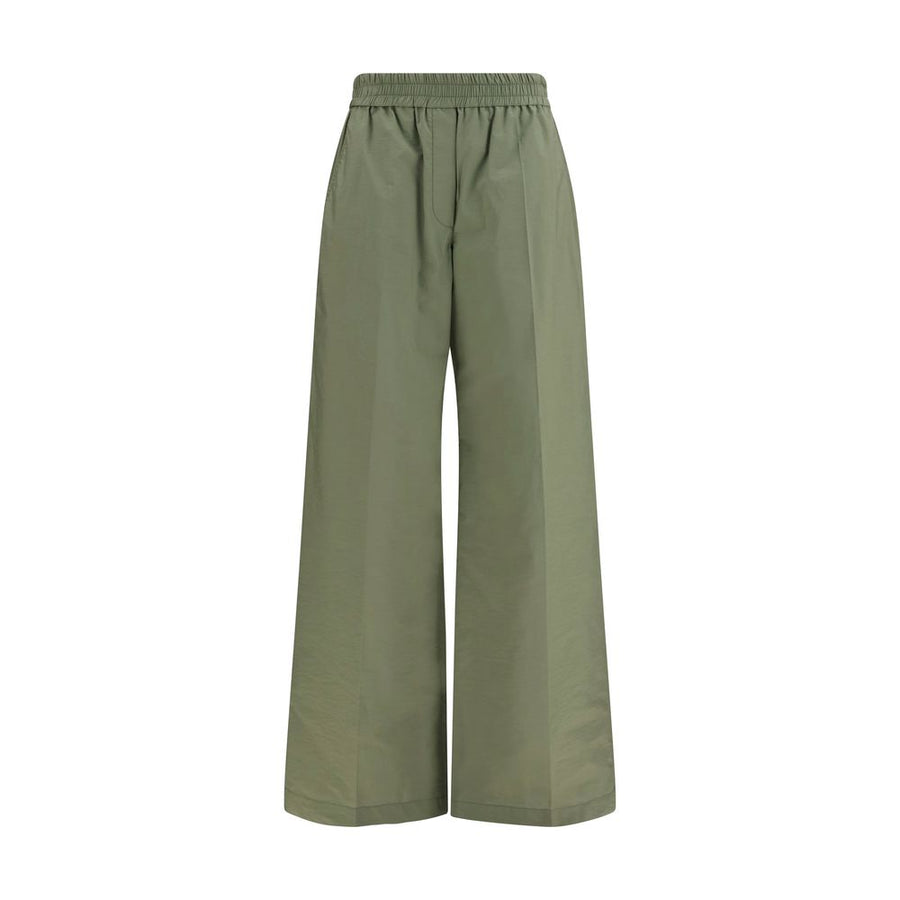 Brunello Cucinelli 75% Cotton trousers in green