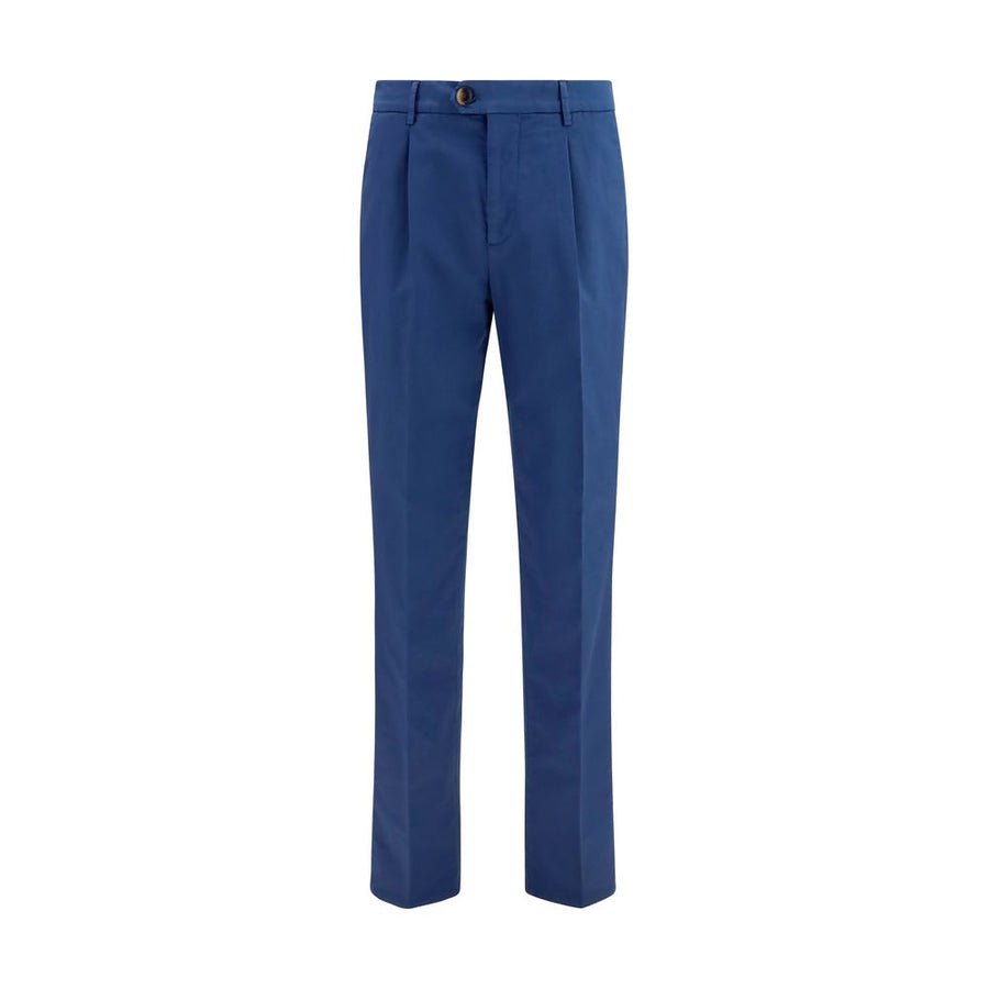 Brunello Cucinelli 97% Cotton chino pants in blue