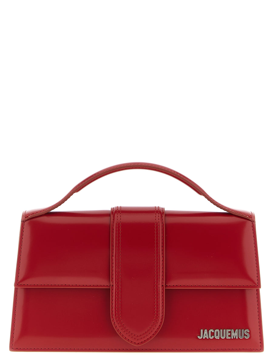 Jacquemus 100% calfskin leather top handle bag in red