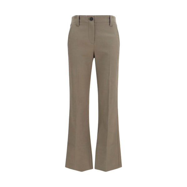 Brunello Cucinelli 97% Cotton trousers in brown
