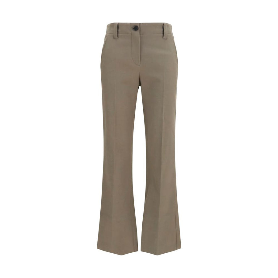 Brunello Cucinelli 97% Cotton trousers in brown