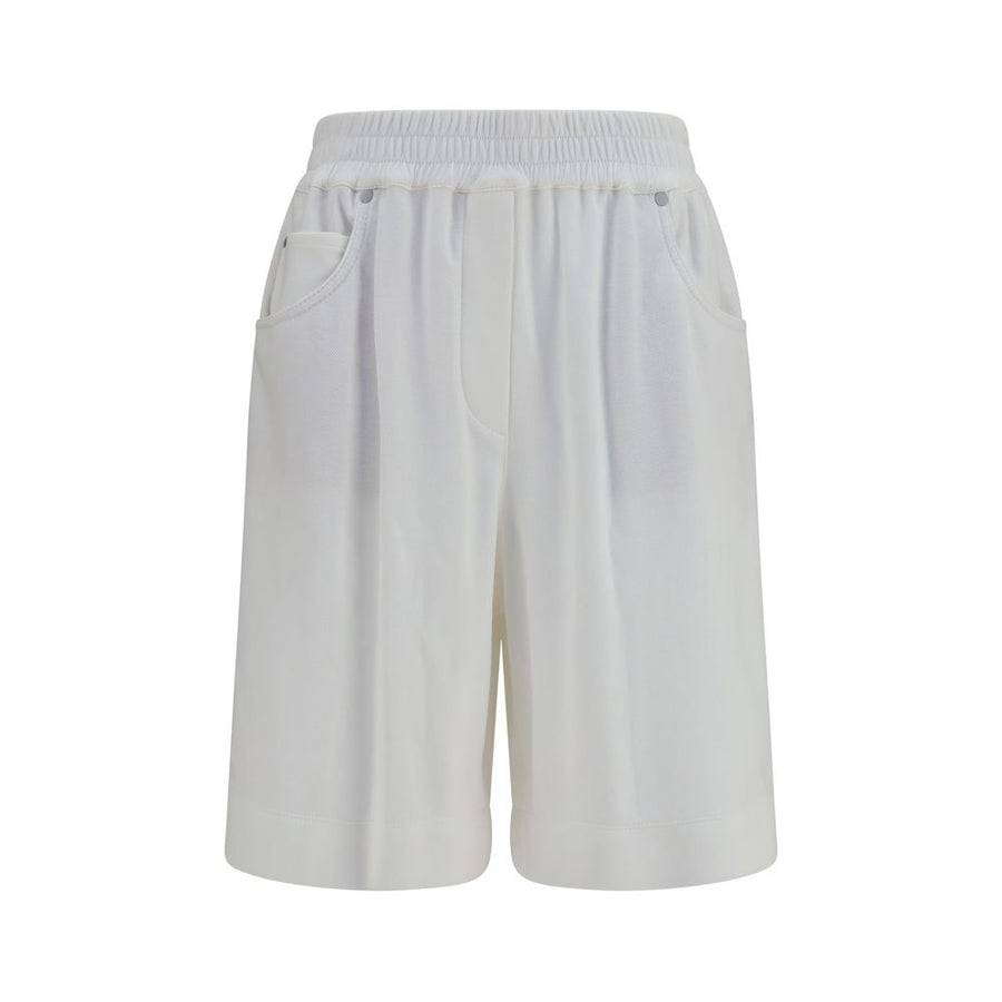 Brunello Cucinelli 100% Cotton bermuda shorts in white