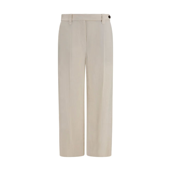 Brunello Cucinelli 72% Viscose 28% Linen trousers in beige