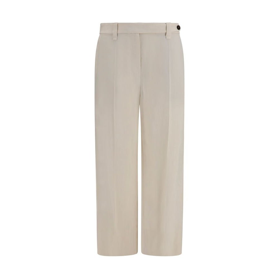 Brunello Cucinelli 72% Viscose 28% Linen trousers in beige