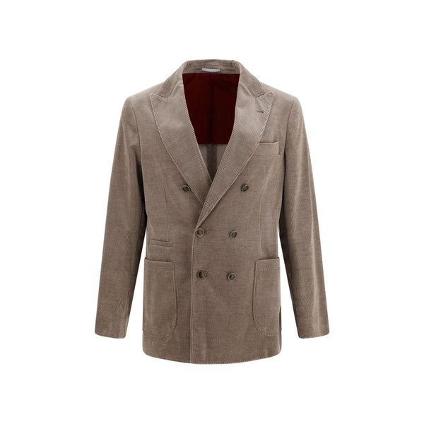 Brunello Cucinelli 91% Cotton blazer in gray