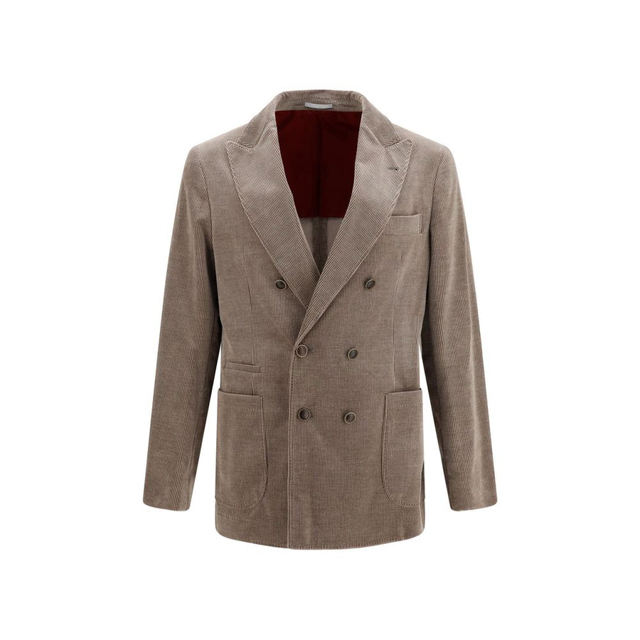 Brunello Cucinelli 91% Cotton blazer in gray