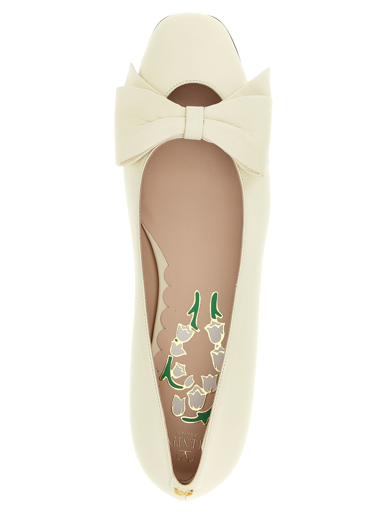 Valentino Garavani 100% Leather ballet flat in white — view 4