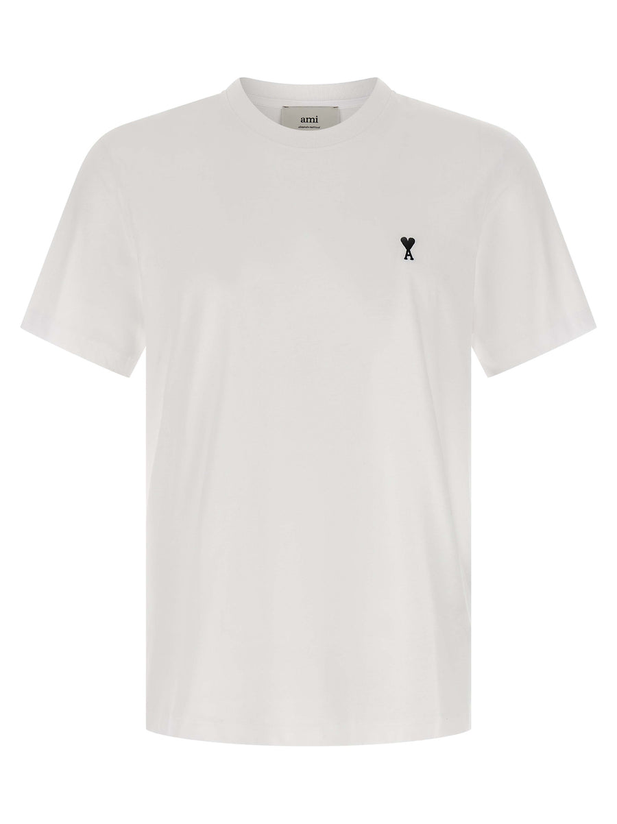 AMI Paris 100% cotton t-shirt in white