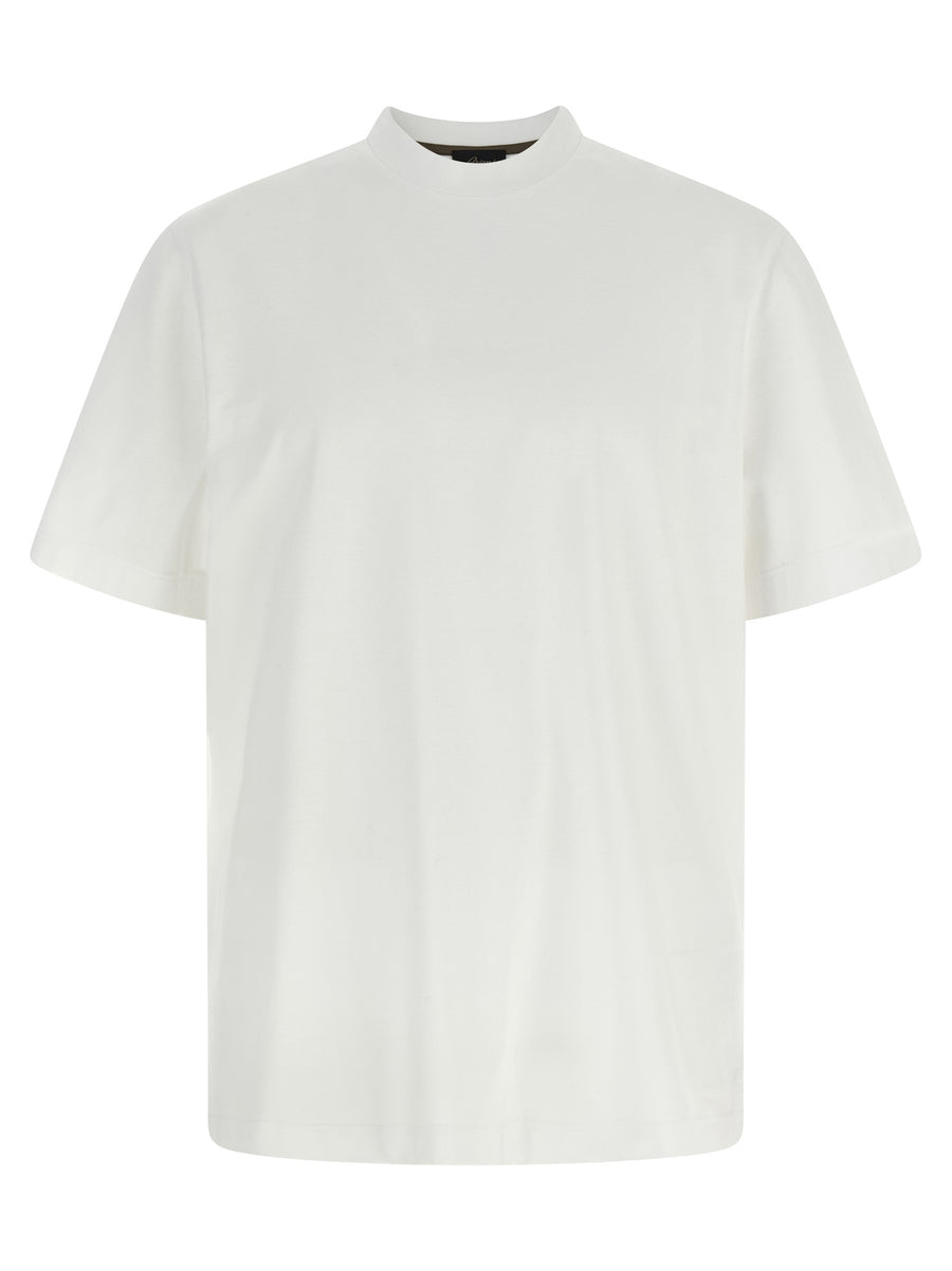 Brioni 100% cotton t-shirt in white