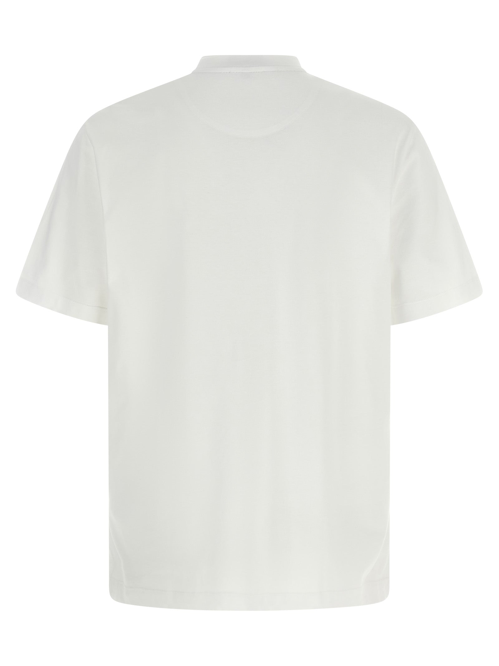 Brioni 100% cotton t-shirt in white — view 2