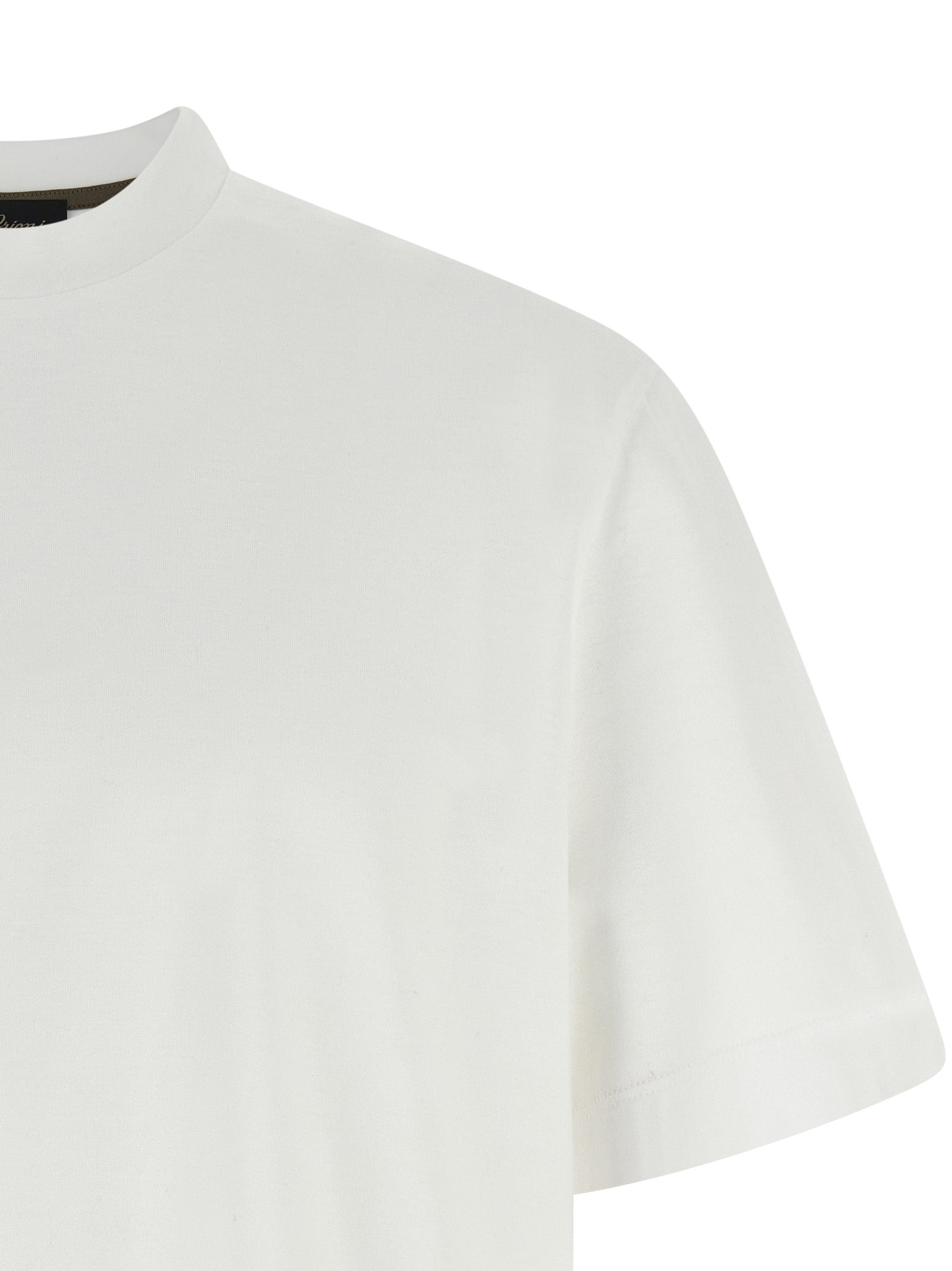 Brioni 100% cotton t-shirt in white — view 3
