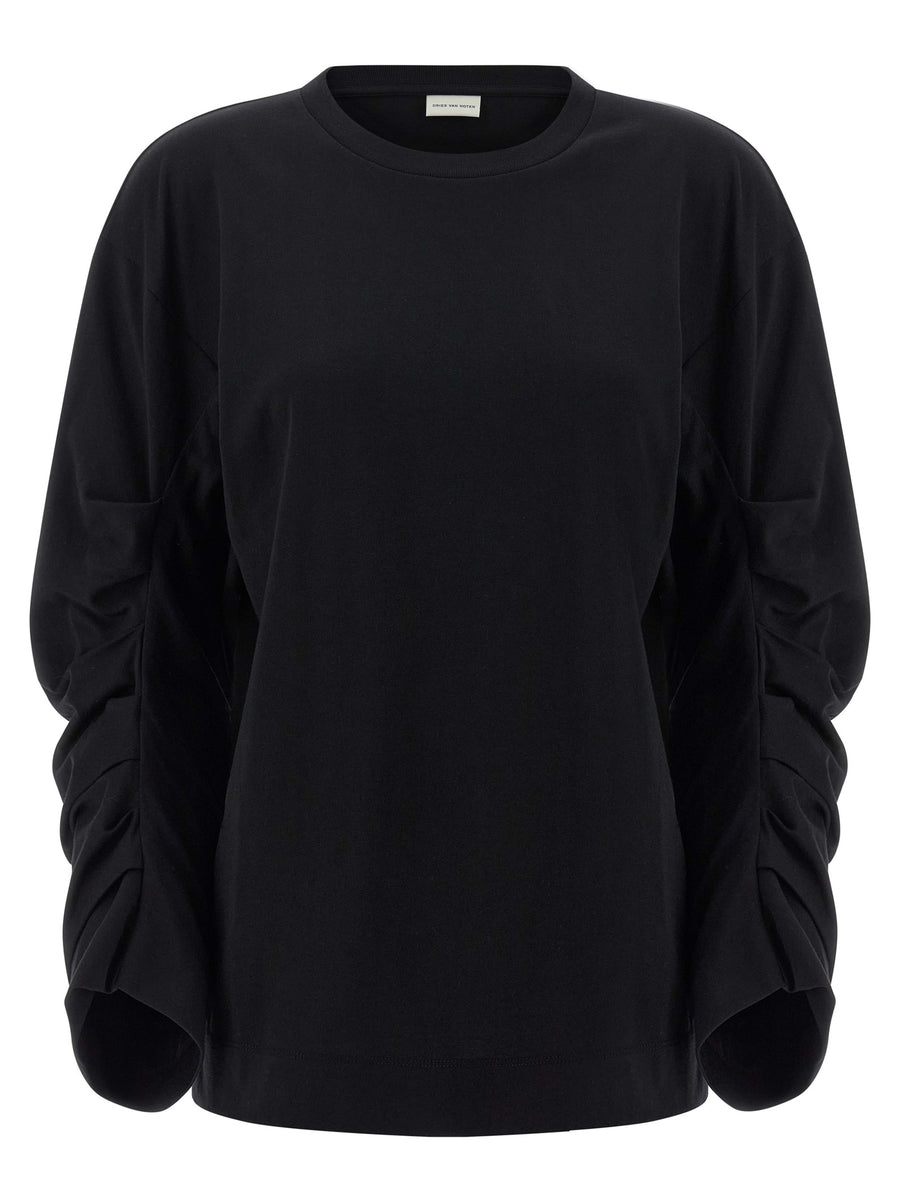 Dries Van Noten 100% cotton t-shirt in black