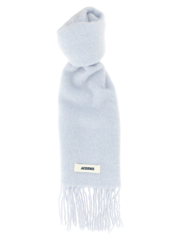 Jacquemus 28% alpaca scarf in blue