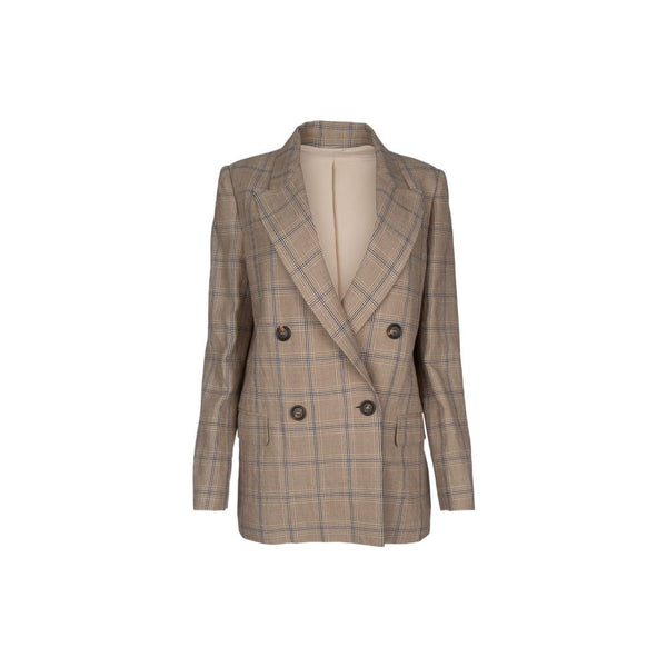 Brunello Cucinelli 52% Linen blazer in brown