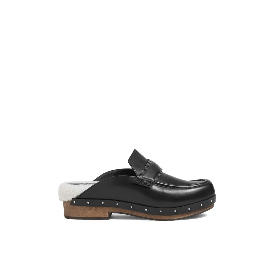 Brunello Cucinelli 100% Leather (composition mule in black