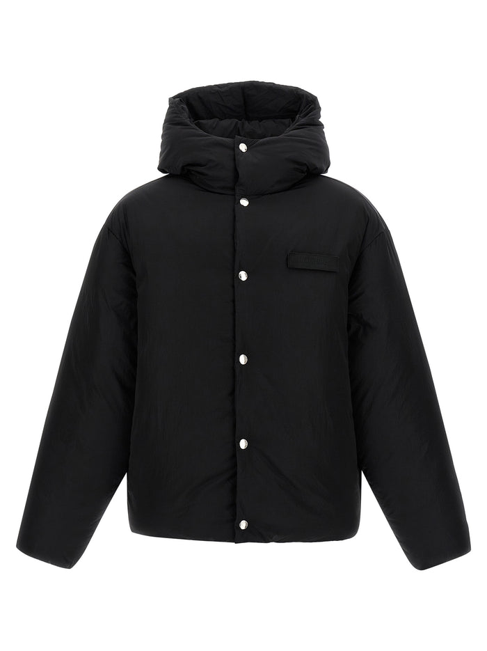 Jacquemus 100% Polyamide down jacket in black