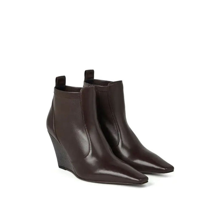 Brunello Cucinelli 100% Leather (upper ankle boot in brown — view 2