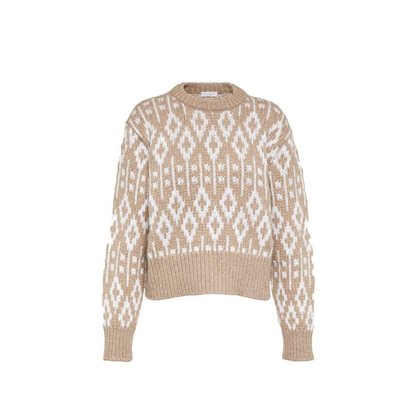 Brunello Cucinelli 100% Cashmere sweater in beige