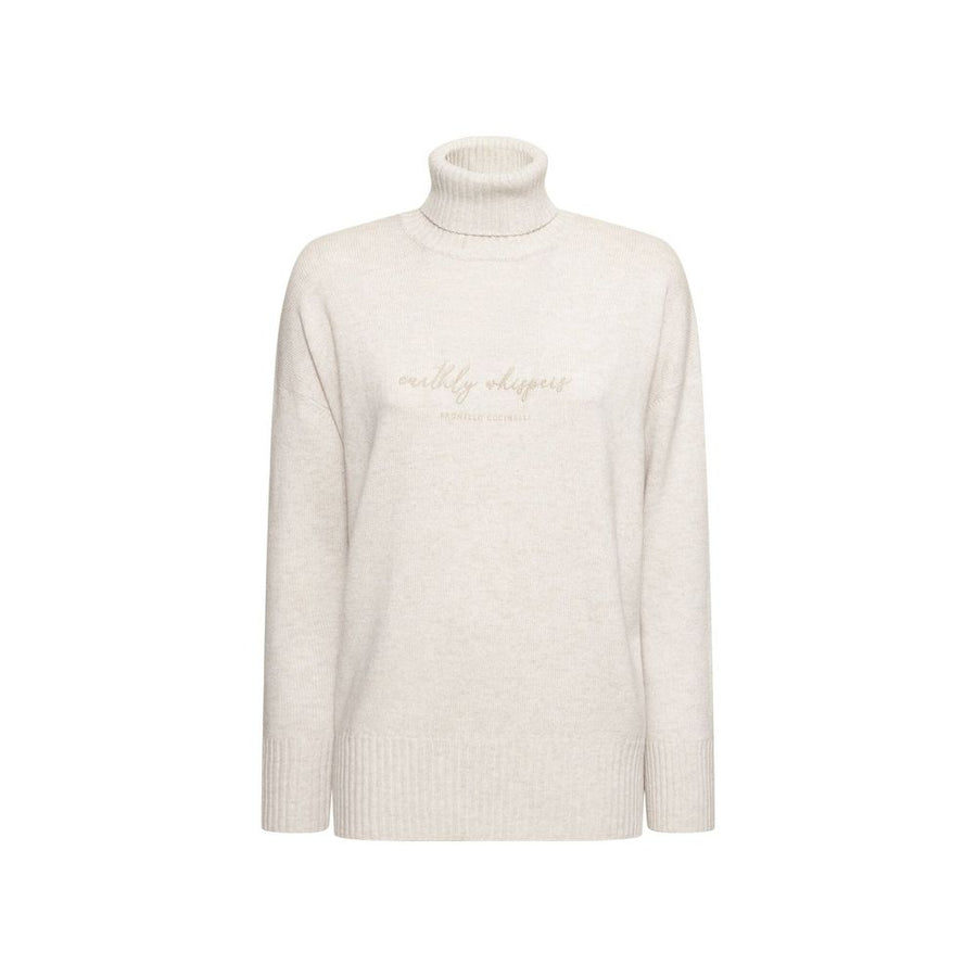 Brunello Cucinelli 30% Cashmere turtleneck sweater in beige