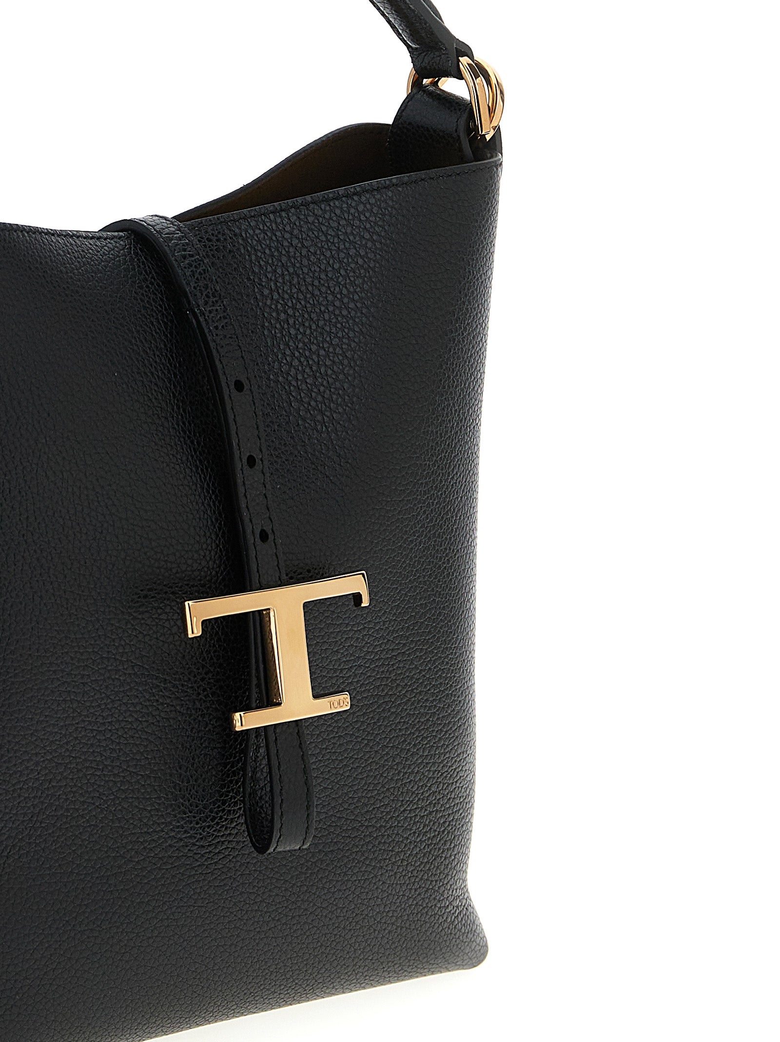 Tod's 100% calfskin leather bucket bag in black — view 4