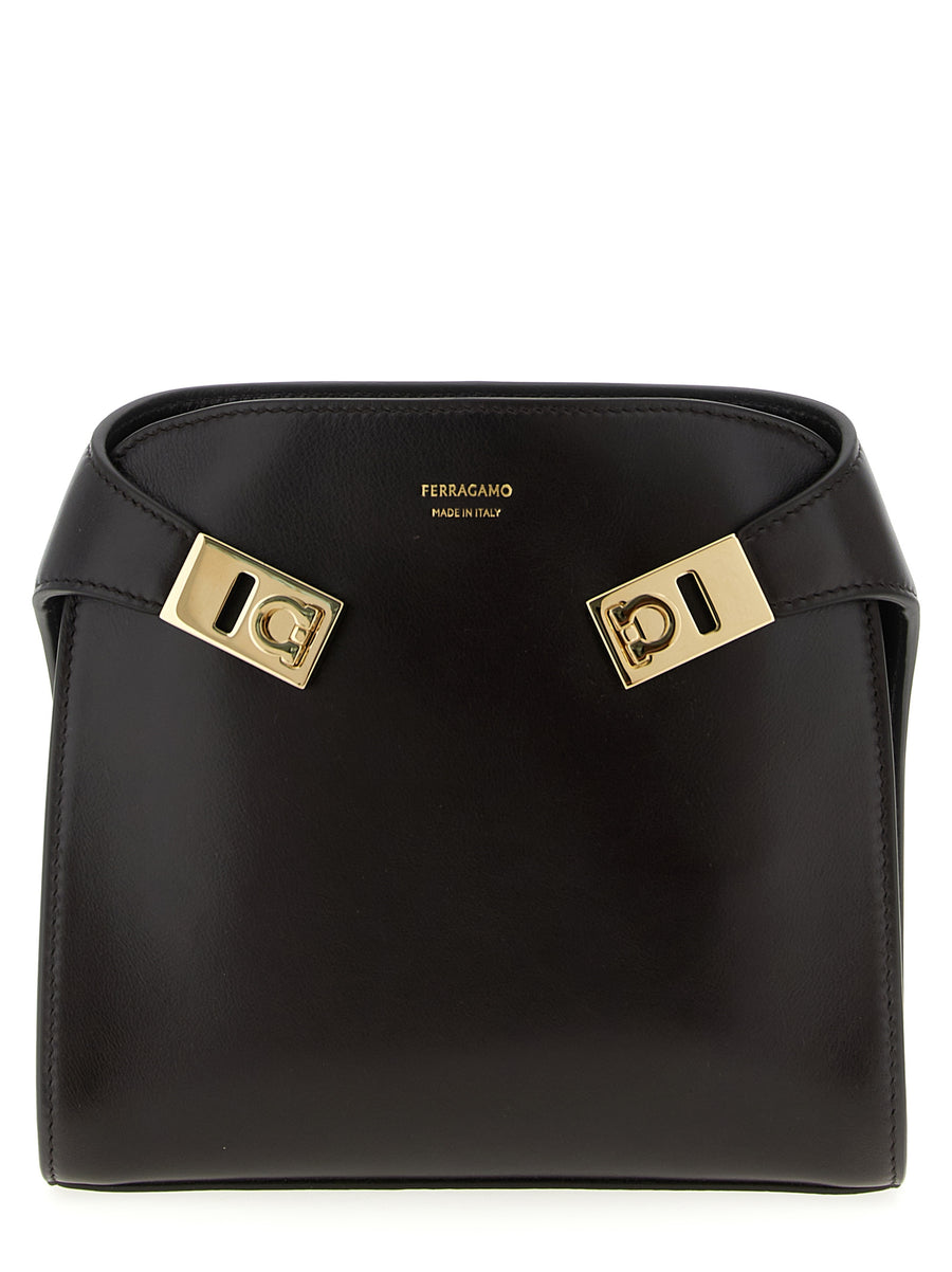 Ferragamo 100% calfskin leather (Bos Taurus) shoulder bag in brown