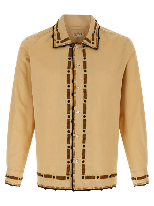Bode 100% Cotton shirt in beige