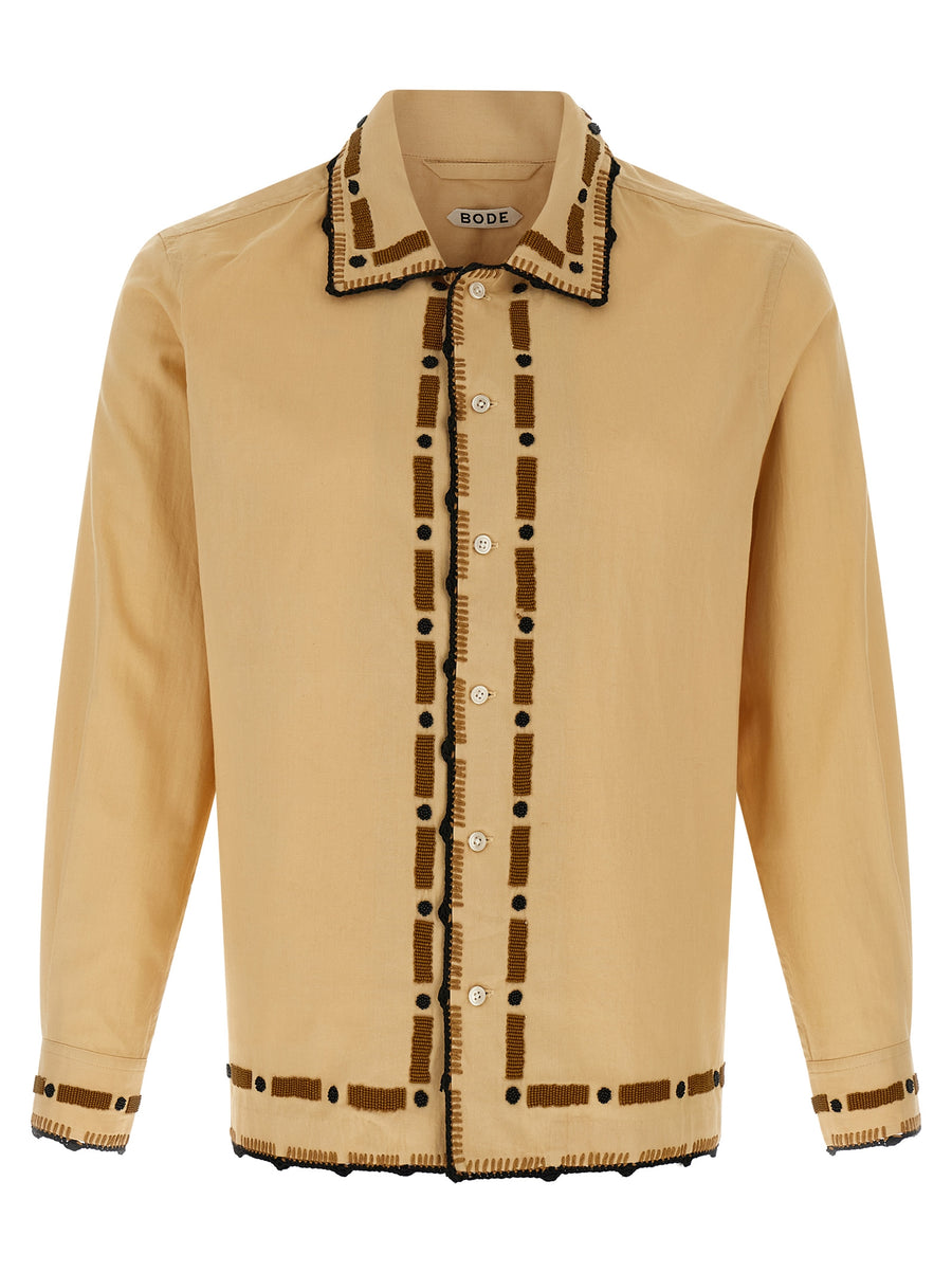 Bode 100% Cotton shirt in beige