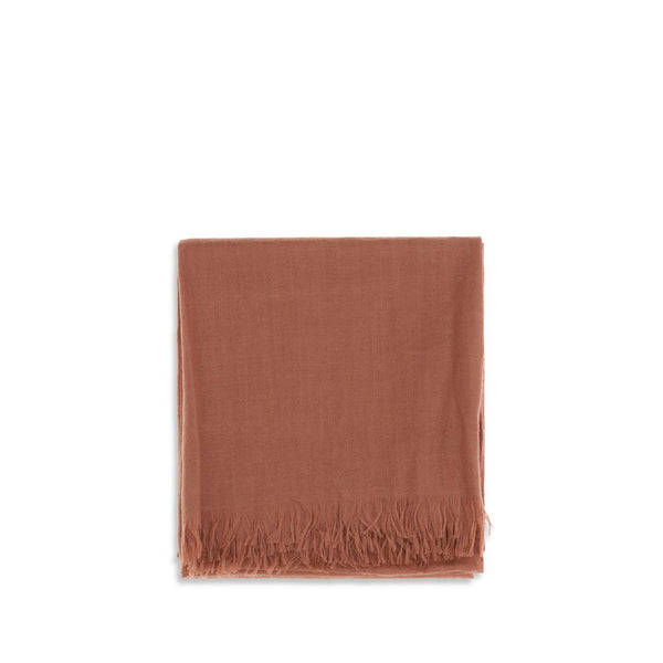 Brunello Cucinelli 95% Kashmir/capra Hircus scarf in orange