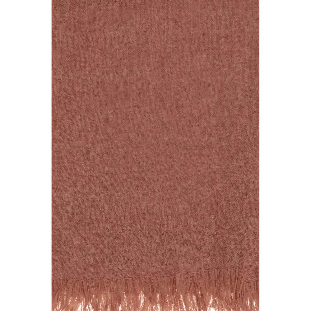 Brunello Cucinelli 95% Kashmir/capra Hircus scarf in orange — view 3