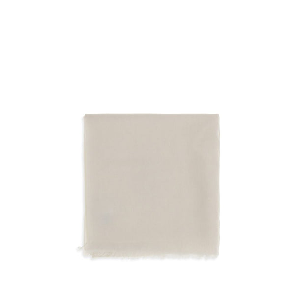 Brunello Cucinelli 95% Cashmere scarf in white