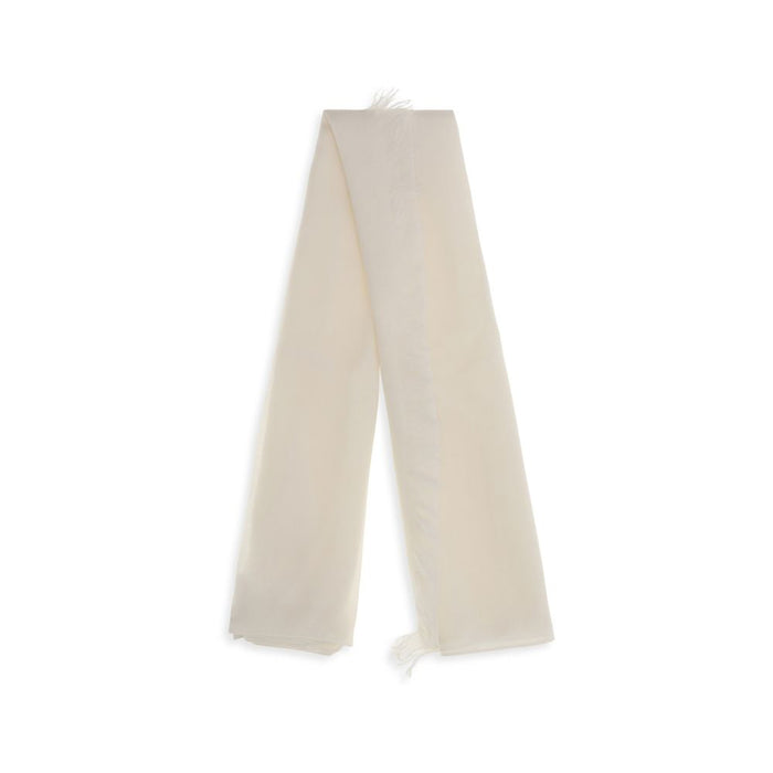 Brunello Cucinelli 95% Cashmere scarf in white — view 2