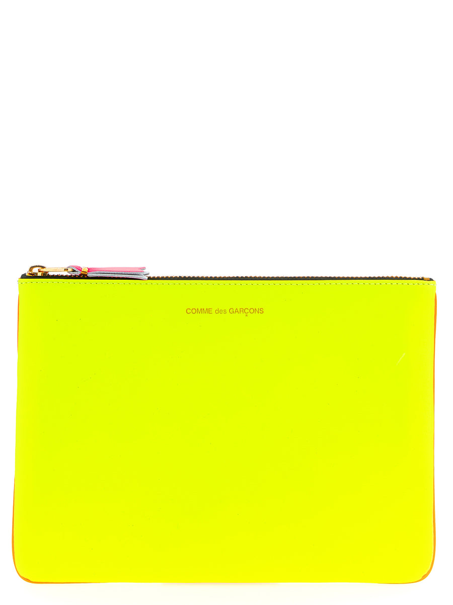 Comme des Garçons 100% goat leather wallet in yellow
